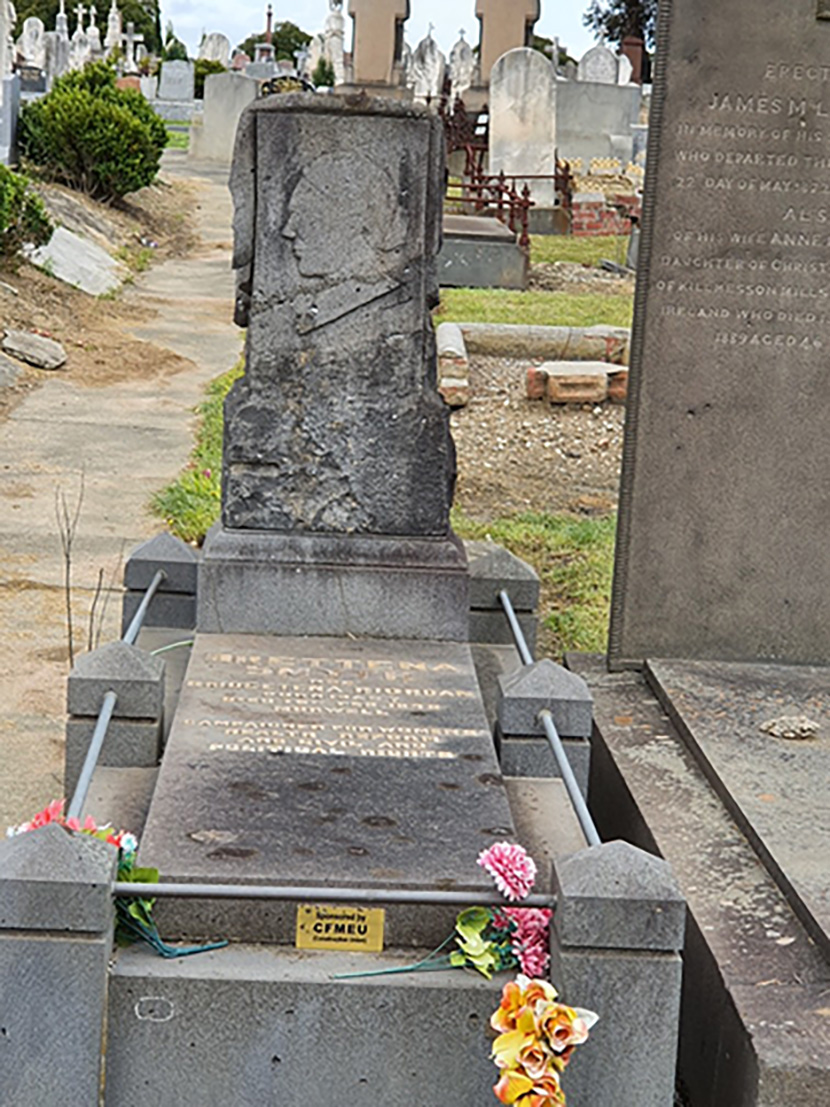 Brettana Smyth’s grave. 