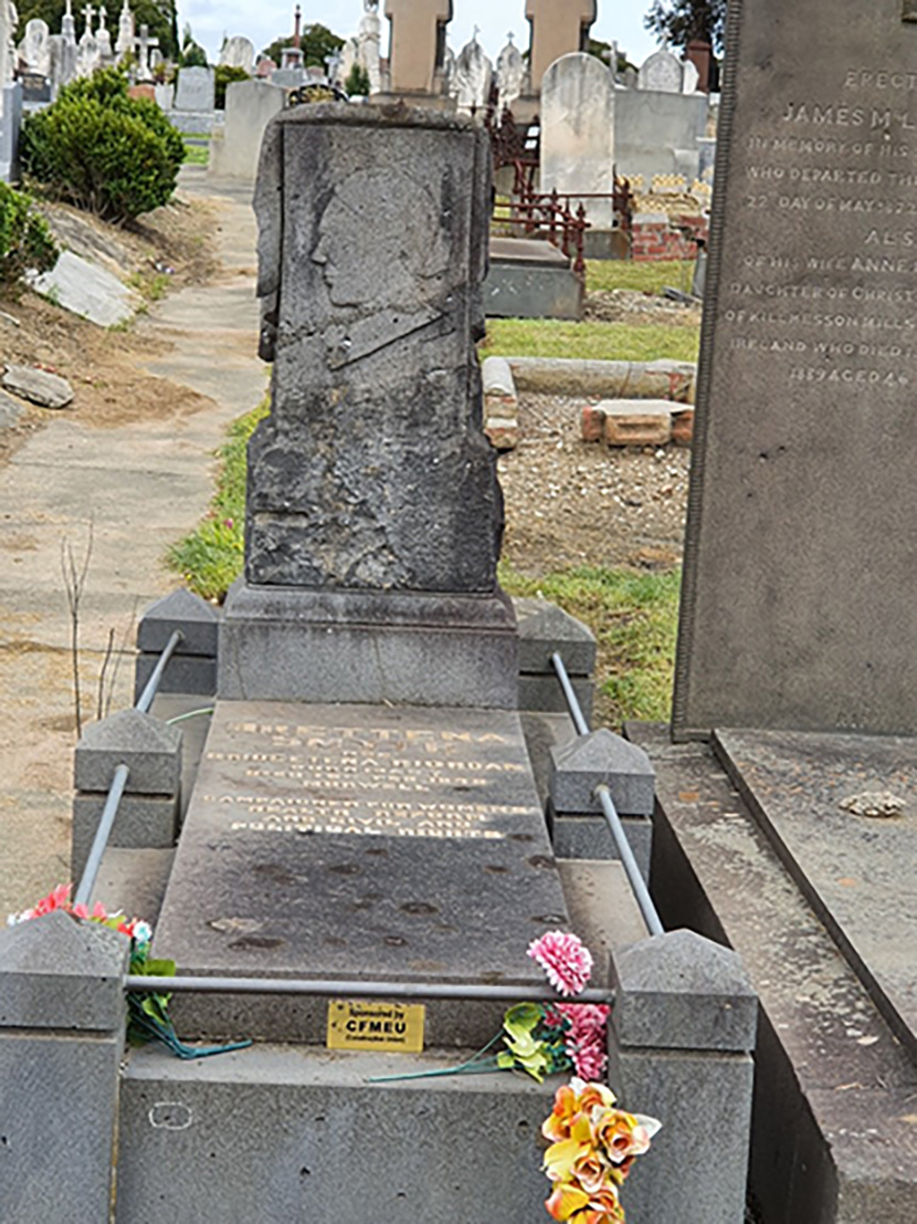 Brettana Smyth’s grave.